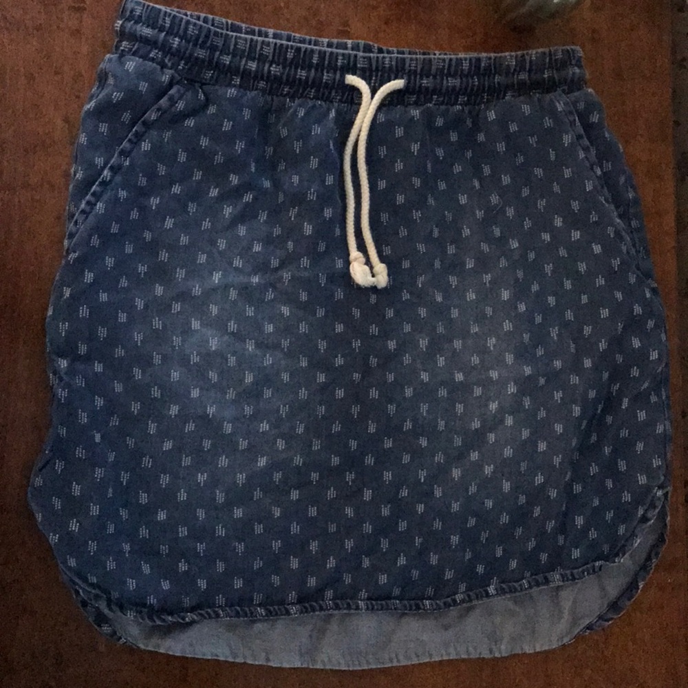 Cato girls 10/12 denim tencel patterned skirt